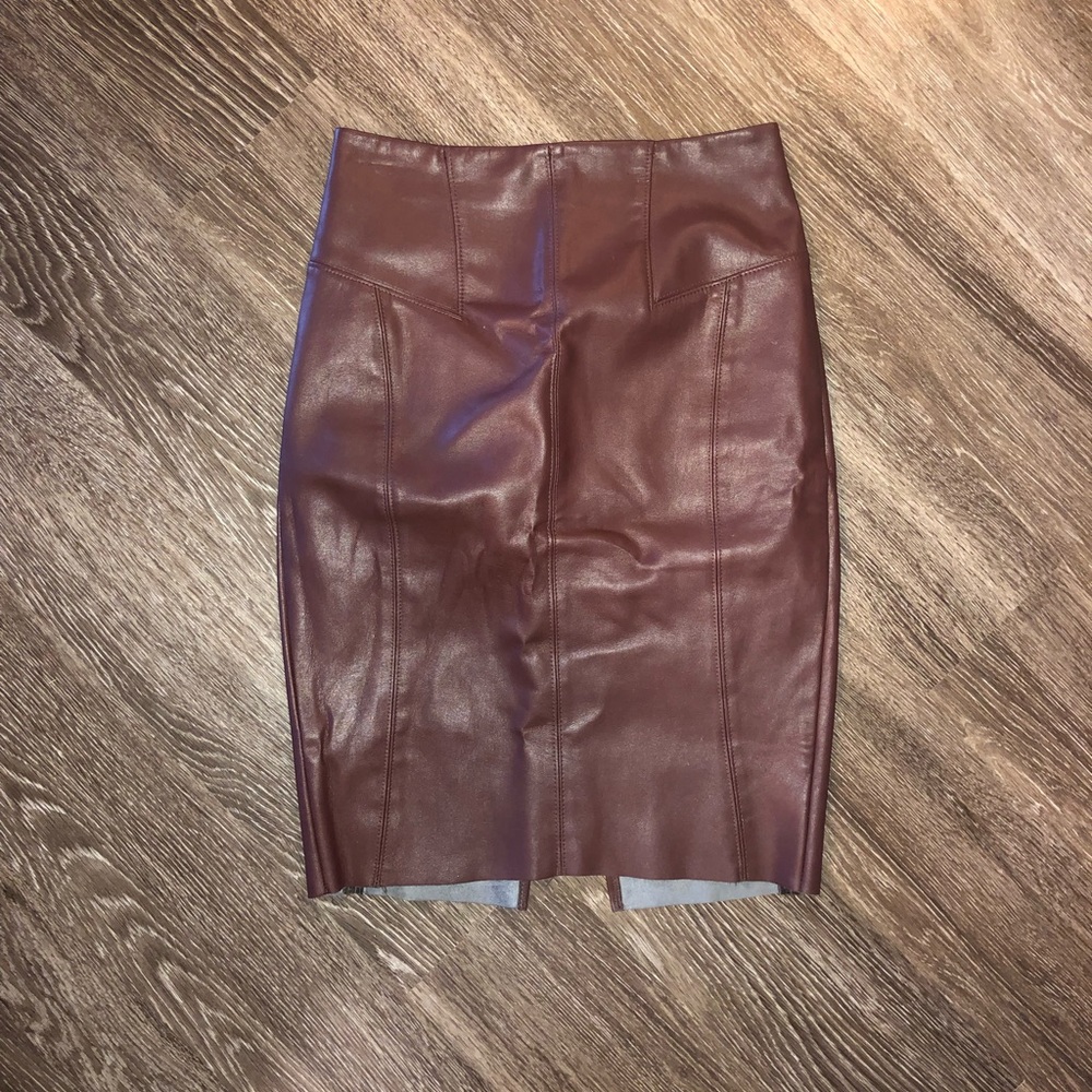 Express faux leather skirt